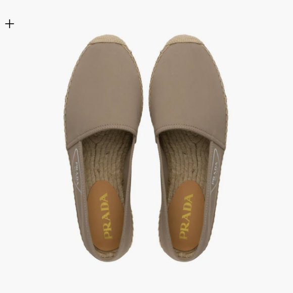 Prada Gabardine Fabric Espadrilles, Beige, 8 Mens - Picture 7 of 8